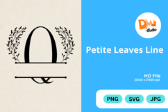 Petite Leaves Line Monogram Product Image 1