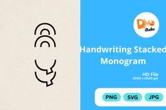 Handwriting Stacked Monogram Product Image 1