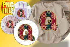 Q Doodle Letter Style PNG Merry Winter Design! Product Image 1