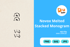 Novox Melted Stacked Monogram Product Image 1