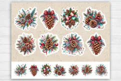 Christmas. Print & Cut Stickers PNG / Christmas Cone Product Image 2