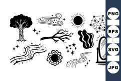 Mystical Witchcraft Symbol Vector Clipart Collection Product Image 1