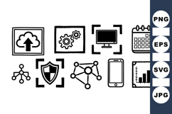 Technology Icon Vector Clipart Bundle for Digital Projects Product Image 1