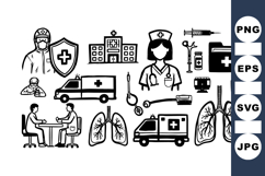 Healthcare Medical Vector Clipart Bundle for Projects Product Image 1