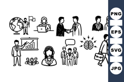 Hand Drawn Business Icon Vector Set for Presentations Product Image 1