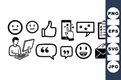 Minimalist Communication Icons Vector Pack for Digital Use Product Image 1