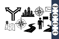 Urban Navigation Icon Set For Travel Graphics Product Image 1