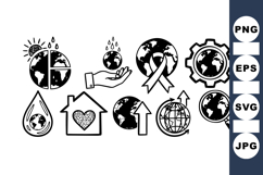 Eco Earth Care Vector Icons Bundle Set Product Image 1