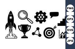 Business Strategy Icons Vector Set for Presentations Product Image 1
