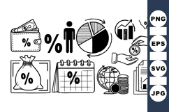 Hand Drawn Finance Icon Bundle for Business Use Product Image 1