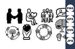 Support And Community Icon Vector Set For Projects Product Image 1