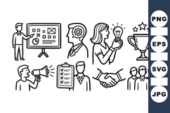 Business Strategy Icon Vector Set for Presentations Product Image 1