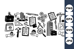 Hand Drawn Business And Construction Icon Bundle Product Image 1