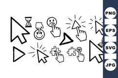 Vector Hand Cursor Arrow Icon SVG Bundle Product Image 1