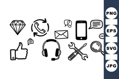 Hand Drawn Customer Service Icon Product Image 1