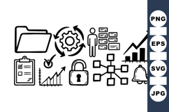 Business Workflow Icon Set For Project Management Product Image 1
