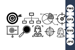 Hand Drawn Marketing and Business Icon Vector Set Product Image 1