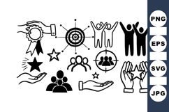 Business Teamwork Icons Bundle For Presentation Product Image 1