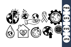 Environmental Awareness Icon Vector Bundle For Product Image 1