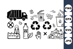 Hand Drawn Waste Management Icon Set Bundle Product Image 1