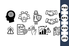 Business Risk Management Icon Set for Presentations Product Image 1
