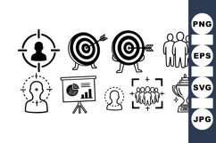 Business Target and Team Icons SVG Bundle Product Image 1