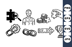 Puzzle Concept Icon Set for Business and Mind Mapping Product Image 1