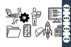 Startup Technology Icon Vector Clipart Bundle Product Image 1