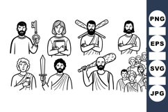 Ancient Greek Character Vector Clipart Pack Product Image 1