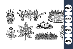 Hand Drawn Botanical Sketch Bundle For Natural Design Product Image 1