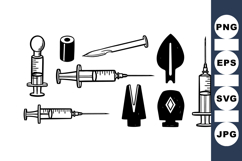 Vintage Medical Tools Svg Vector Set For Healthcare Product Image 1