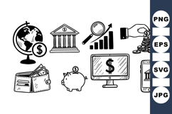 Hand Drawn Finance Icons Bundle for Business Use Product Image 1