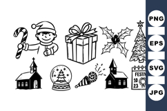 Hand Drawn Christmas Clipart Bundle For Winter Holidays Product Image 1