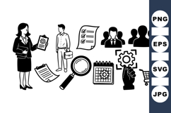 Minimalist Business Workflow Icon Vector Set Product Image 1