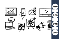 Business Marketing Icon Vector Set For Presentations Product Image 1