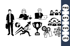 Business Success Icon Vector Set for Presentations Product Image 1