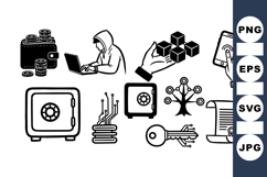Cyber Security Icons Vector Set for Tech Design Product Image 1
