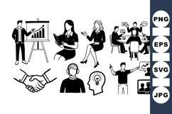 Business Meeting Vector Clipart Set for Office Use Product Image 1