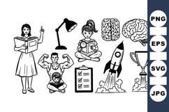 Motivational Success Vector Clipart Bundle for Education Product Image 1