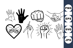 Hand Gesture Vector Clipart Bundle For Design Projects Product Image 1