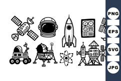 Space Exploration Vector Clipart Bundle for Projects Product Image 1
