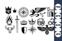 Medieval Heraldic Vector Bundle For Design Use Product Image 1