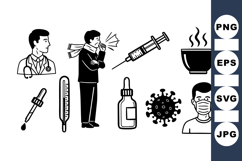 Medical Health Icon Vector Set For Healthcare Design Product Image 1