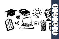 Hand Drawn Education Icon Set for Learning Materials Product Image 1