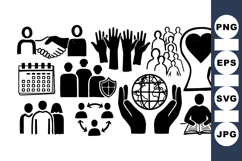 Human Community Icon Vector Set For Social Projects Product Image 1