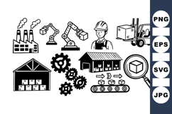 Factory Automation Industrial Robot Clipart Bundle Product Image 1