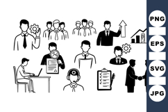 Business Management Icon Vector Set for Office Use Product Image 1