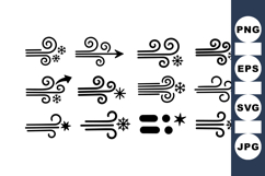 Winter Wind Weather Icon Vector Pack Product Image 1