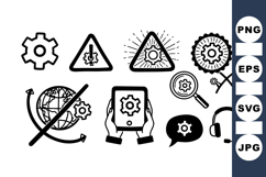 Tech Support Icon Vector Bundle For Digital Projects Product Image 1