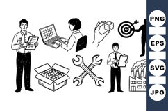 Business Management SVG Icon Set for Office Work Product Image 1